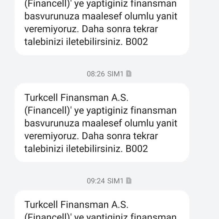 Turkcell Financell Limit Sorunu!