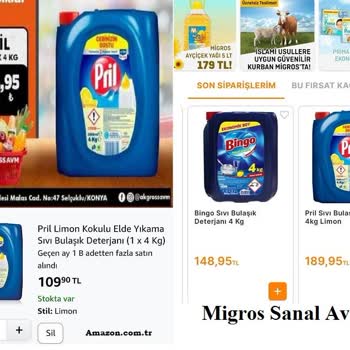 Migros Sanal Market Ürünleri Fahiş Fiyatla Satılmaktadır.