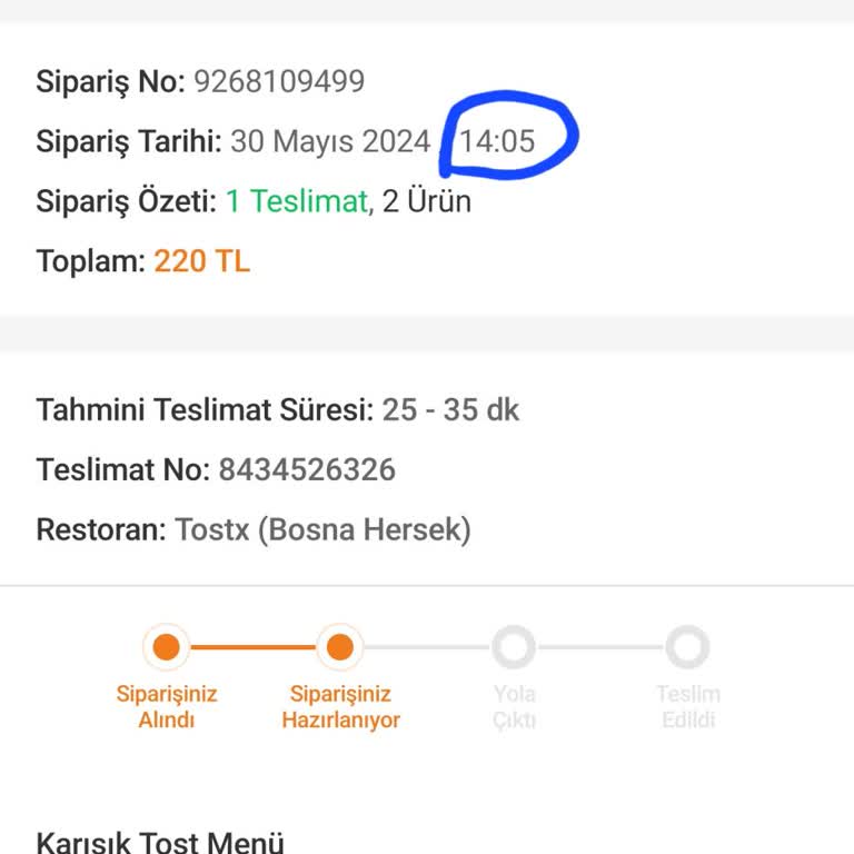 Trendyol Yemekte Uzayan Sipariş Süresi Ve İletişim Sorunu