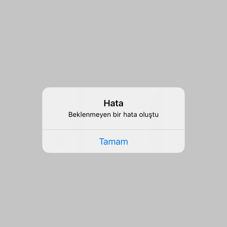 Trendyol Uygulaması Sistem Hatası.
