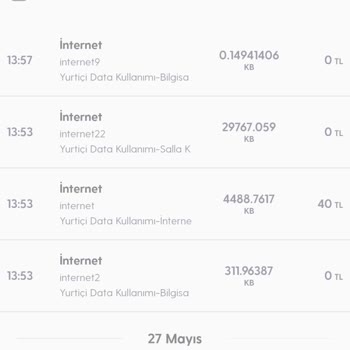 Turkcell İnternet Kullanmadığım Halde 40 TL Data Adında Ücret Kesmiş
