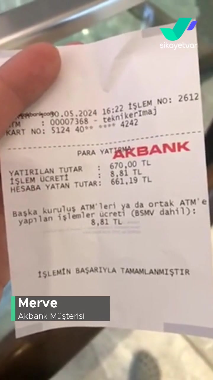 Akbank İşlem Ücreti Alırken Uyarı Yapılmıyor videonun kapak resmi