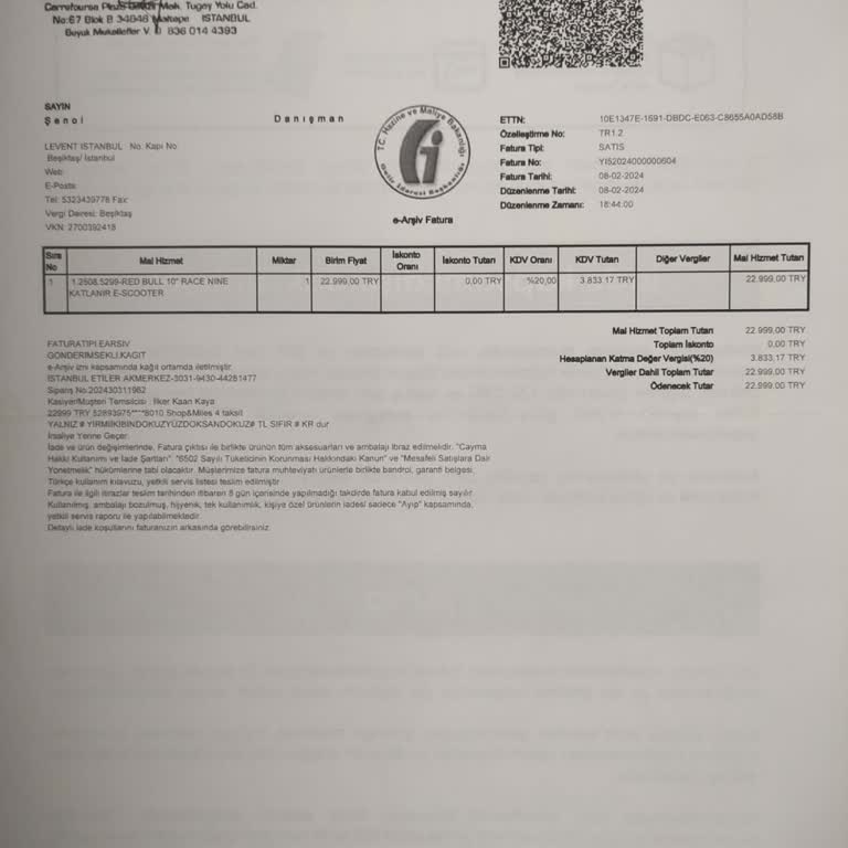 Teknosa Elektrikli Scoter Servis