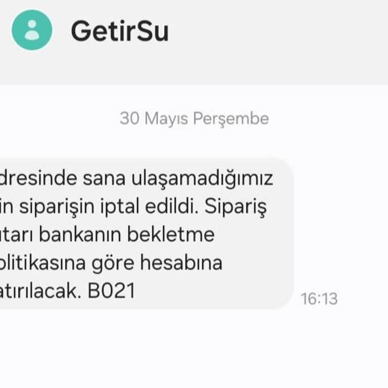 Getir Firması Ve Saka Su Firması İşini Düzgün Yapmaması
