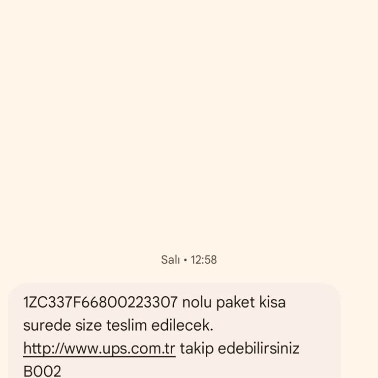 UPS Türkiye Erzincan Siparişimi Getirmiyor