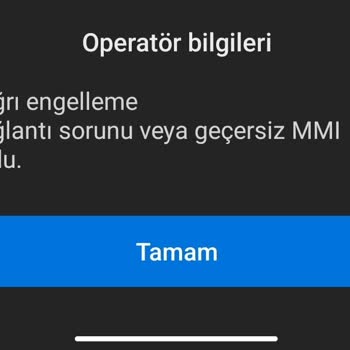 Vodafone İşlem Yapamıyorum Mmı Ağ Ve Sim Kart Hatası Veriyor