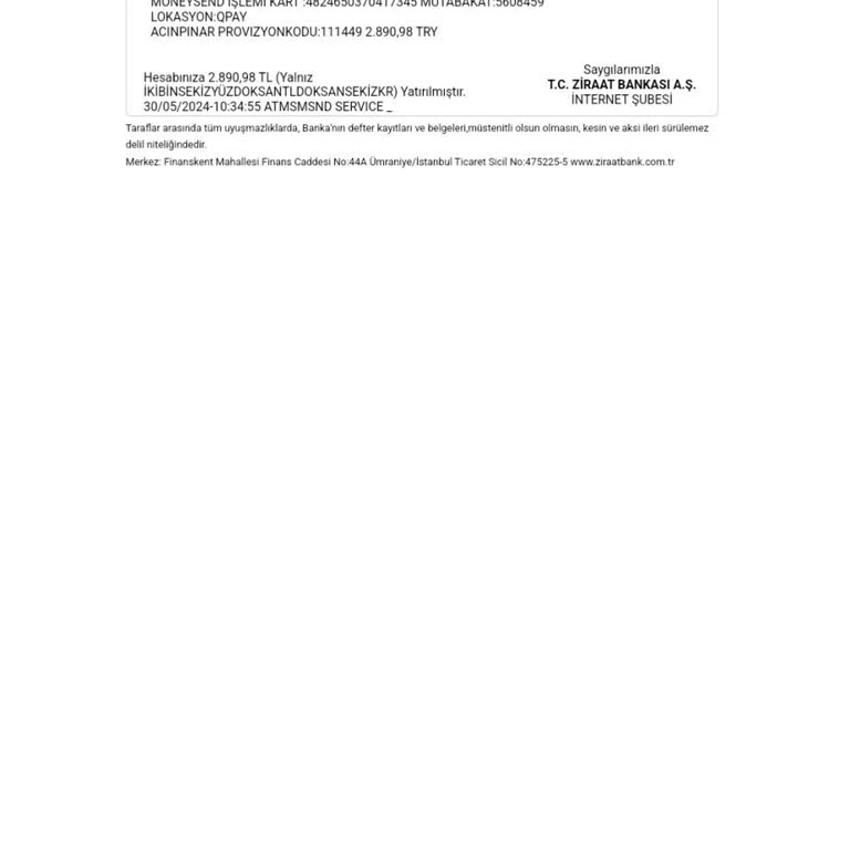 Ziraat Bankası Ve Moneysend Di CİMER'e Şikayet Edeceğim .