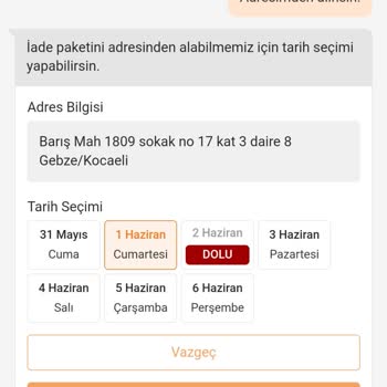 Trendyolmilla İade Kargo Kodu Hatası