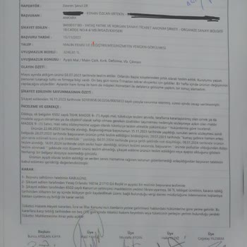 Enza Home Tarafından 1 Yıldır Teslim Edilemeyen Ürün