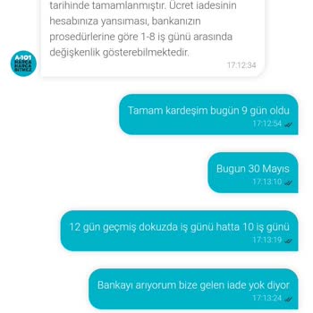 A101 Online Sipariş İptalinde Geciken İade Süreci