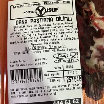 Köfteci Yusuf'tan Aldığım Ürün Çeyreği Kadar Geldi Muhatap Yok