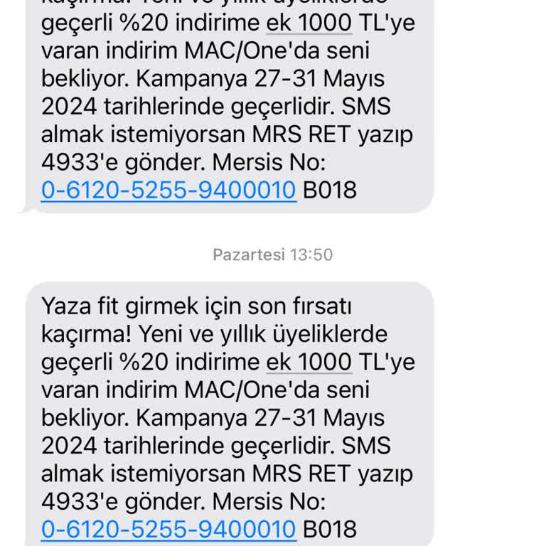 Mars Athletic Club - MAC Mac One Kampanya Şikayeti