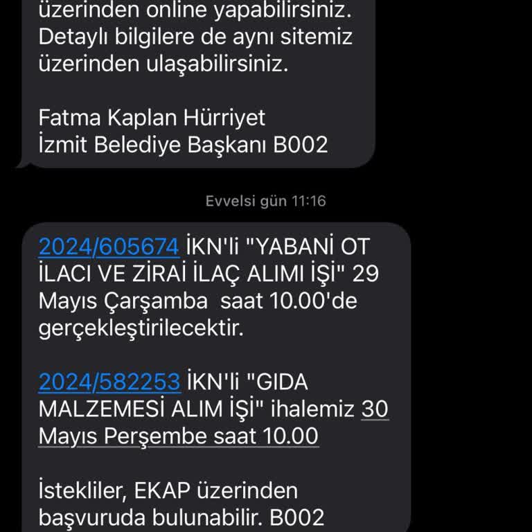 İzmit Belediyesi İzmit'ten Gelen İstenmeyen Mesajlar Artık Yeter!