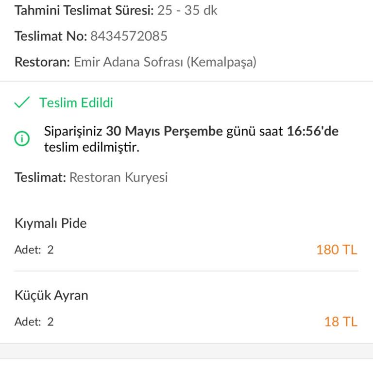 Trendyol GO Para İadesi
