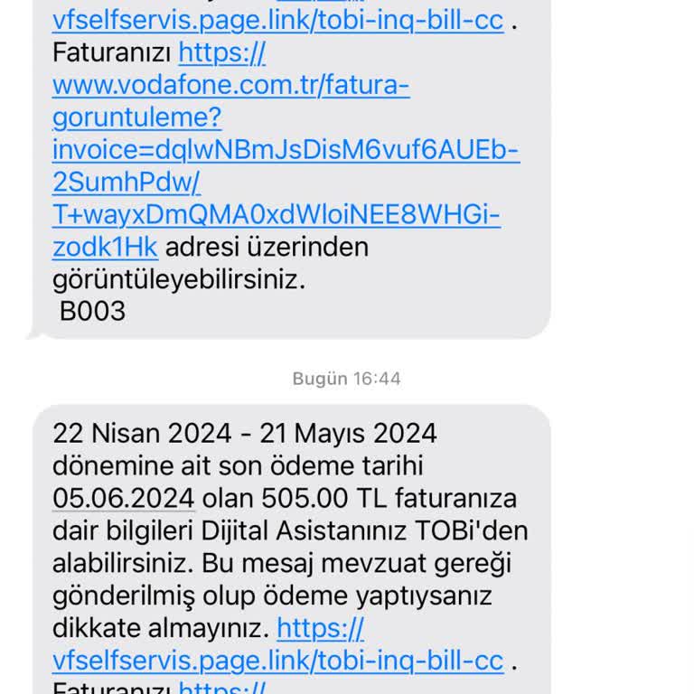 Vodafone Haksız Yere Fatura Mağduriyeti