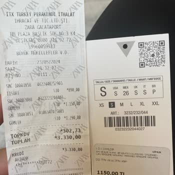 Zara Alarmlı Ürün Şikayet