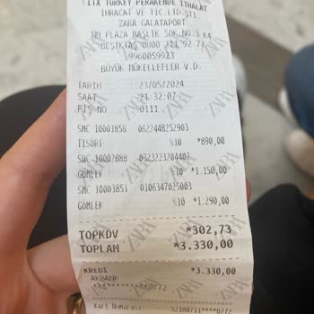 Zara Alarmlı Ürün Şikayet