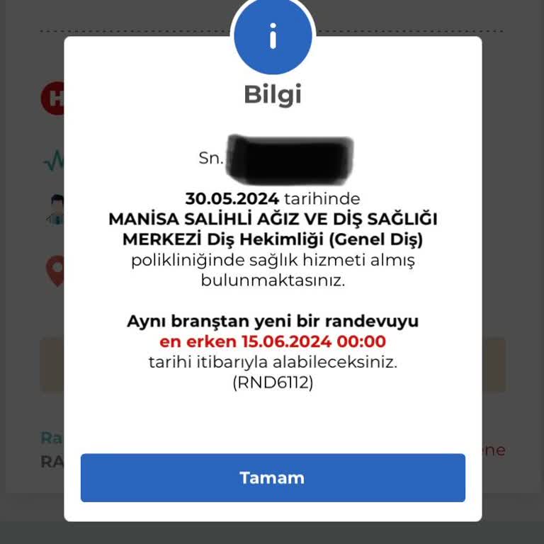 MHRS - 182 Yeni Randevu Sistemini Şikayet