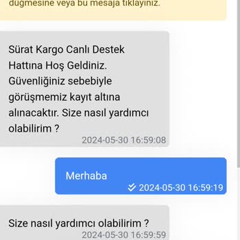 Sürat Kargo Kargo Gecikmesi Yanlış Bilgilendirme