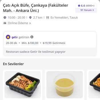 Getir Yemek Pişmanlığı