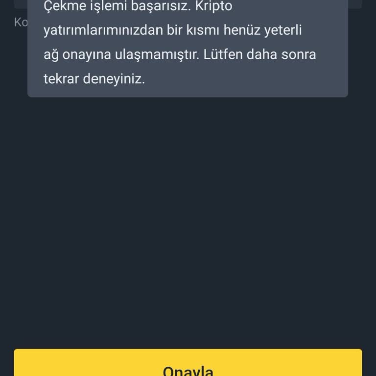 Binance TR Varlık Çekme Hatası