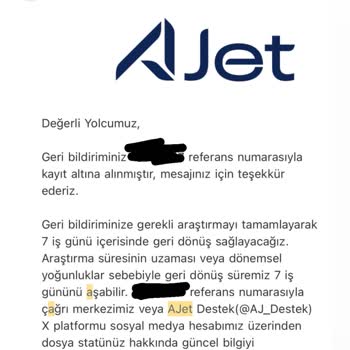 Ajet Bilet İptal İademi Yatırmıyor