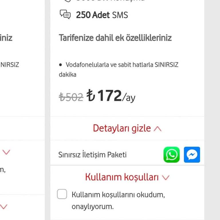 Vodafone Tarife Hakkında Şikayet