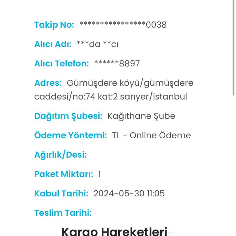 Kargoist Kağıthane Şubesi Mağduriyet