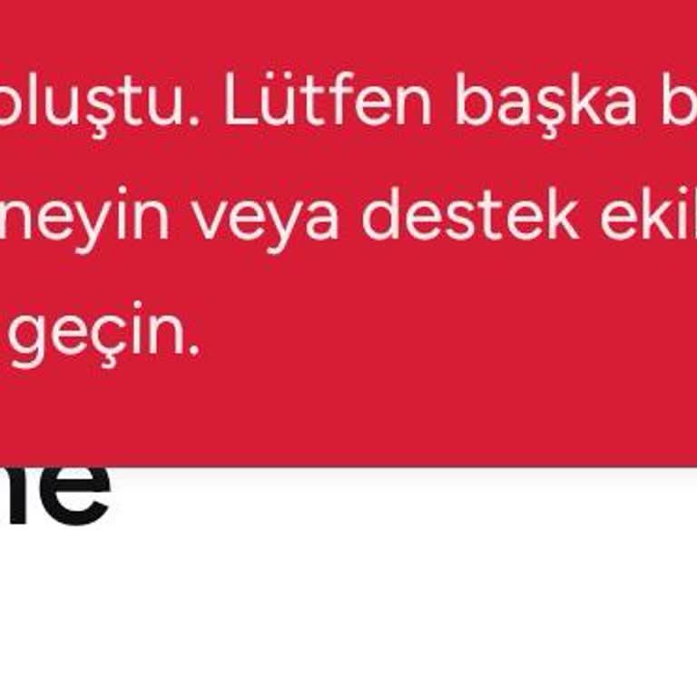 Armut Bakiye Yükleme Hata Veriyor