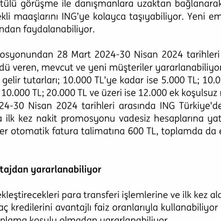 ING Bank Promosyona Dikkat