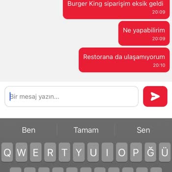 Tıkla Gelsin Canlı Destek Sorunu Ve Eksik Sipariş Mağduriyetim
