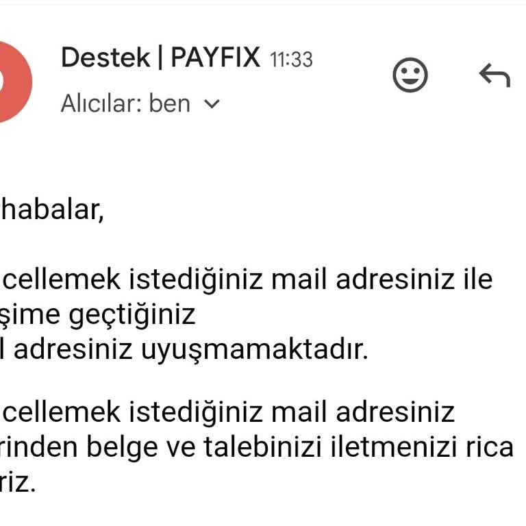 Payfix Mailimi Öğrenmek İstiyorum