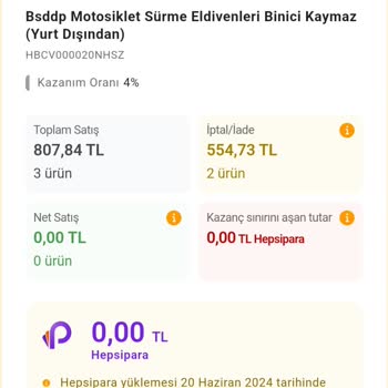 Hepsiburada Link Gelir Hatası
