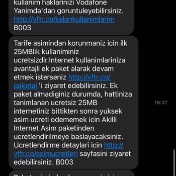 Vodafone Yanlış İnternet Paketi Tanımlaması Ve Ücret İadesi Talebi
