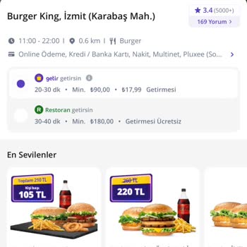 Getir Yemek & Burger King
