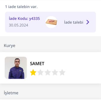 Getir Çarşı Kurye Eksik Ürün