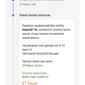hepsiJET Hepsiburada'dan Aldığım Hasarlı Davlumbaz İade Alınmıyor.
