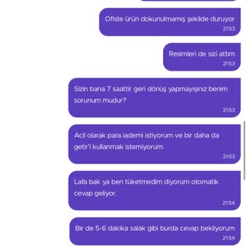 Getir Canlı Destek Sorumsuzluğu