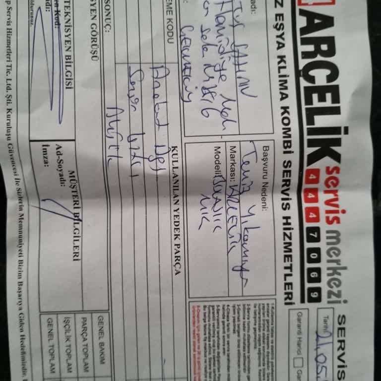 Arçelik Yetkili Servis Hizmeti Mağduriyeti