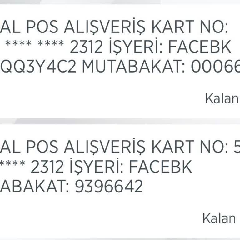 Facebook Kartımdan İzinsiz Para Çekilmesi Hakkında Acil Yardım Talebi