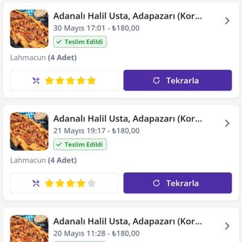 Getirden Bir Daha Sipariş Vermeyeceğim
