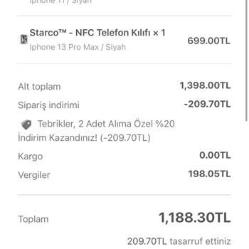 Star-co.com.tr Ürün Ortada Yok
