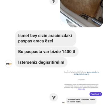 Otogo.net Instagram Adresinden Aldığım Paspas İade Kabul Edilmedi
