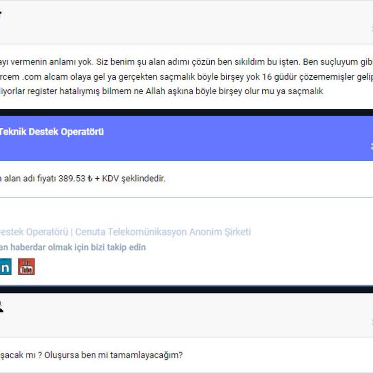 Cenuta.com .com.tr Alan Adı Mağduriyeti