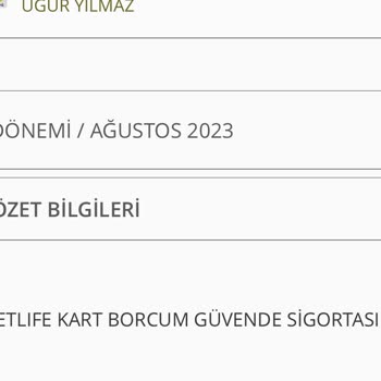 Metlife Emeklilik ve Hayat Kartım Güvende Adı İle Para Çekilmiş