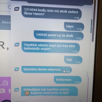 Watsons Satın Alınan Ürünü Eksik Yollama Ve Temin Etmeme