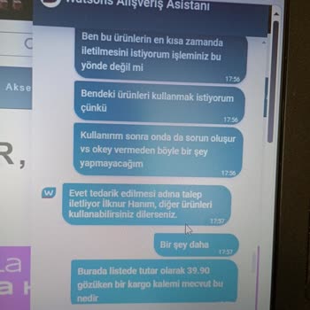 Watsons Satın Alınan Ürünü Eksik Yollama Ve Temin Etmeme