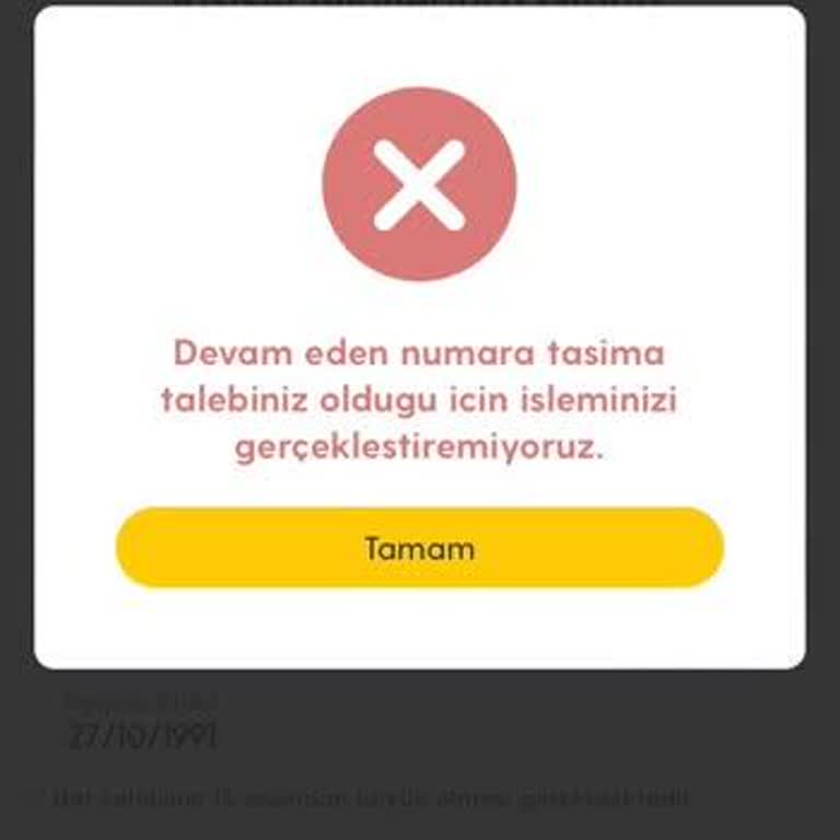 Turkcell Numara Taşıma Sorunu