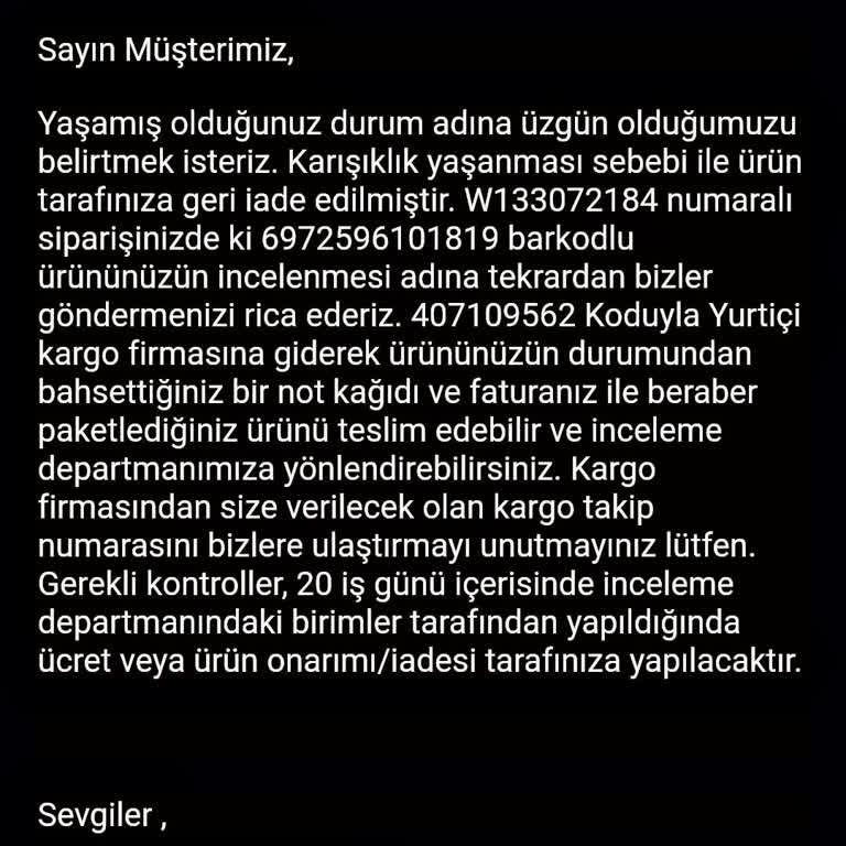 D&R İşlem Yapmadan Yolluyorlar