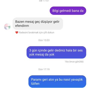 Clear Giyim Instagram Üzerinden Verilen Etek Siparişi Teslim Edilmedi